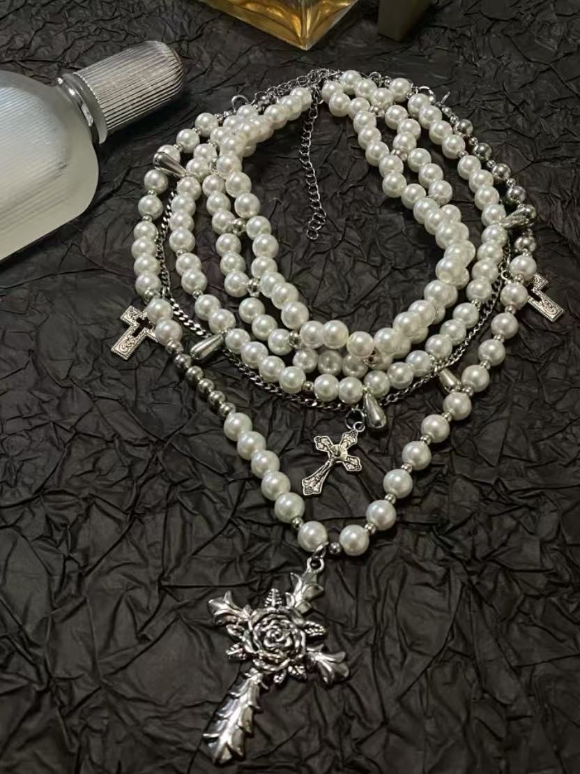 French court baroque pearl stacking choker